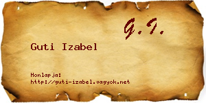 Guti Izabel névjegykártya